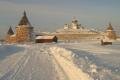 Вид на Соловецкий кремль